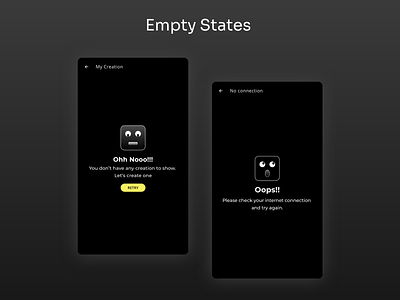 Empty States Screens