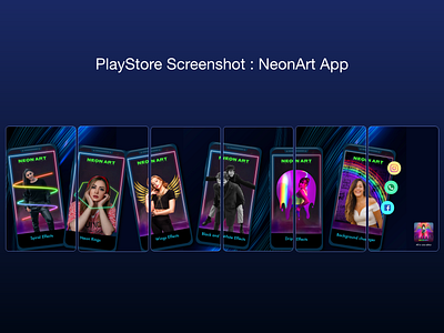 Playstore Screenshot Design : NeonArt App