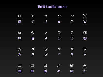 Edit Icon Set : Photo Editing Vetcor Icon Set