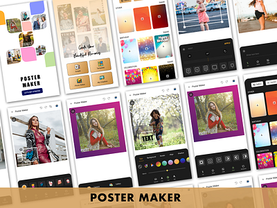 Create Social Media Design : Poster Making App UI