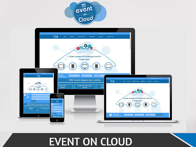 Event On Cloud Website Design front end design landing page design layout design responsive design ui design uiux design ux design web design web development website design