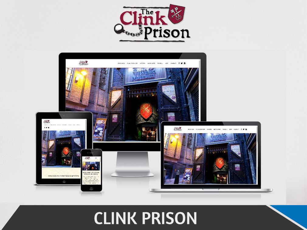 Clink Prison site Design by VISHALDEEP VADHER on Dribbble