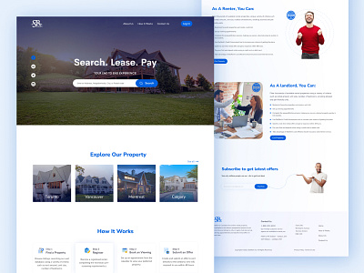 Sky Rent landing page design