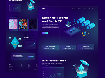 NFT landing page 3d nft bitcoin bitcoin landing page bitcoin website colorful design cool design cool nft design dark nft dark theme latest nft nft nft design nft illustration nft landing page nft selling site nft selling website nft ui ux nft website nice website trending nft