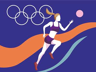 Tokyo 2020 athlete digital art illustration minimal minimal illustration olympics tokyo tokyo 2020