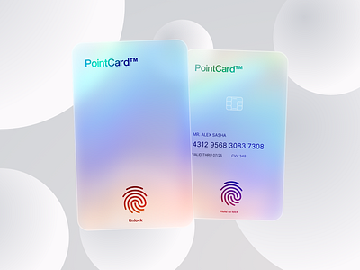 PointCard Design a Payment Card of the Future 3d card fintech futuristic minimal