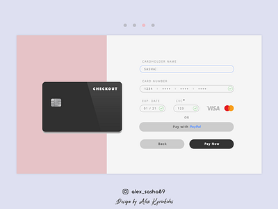 Daily UI Checkout Form By Alex