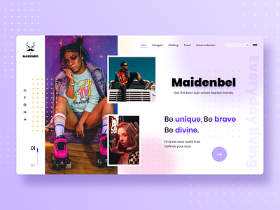 Maidenbel Fashion web Concept art branding design graphic design logo ui ux web website