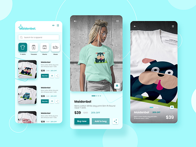 Maidenbel Shopping app Design