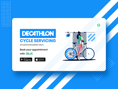 Decathlon cycle servicing advertising art branding design graphic design illustration minimal poster design web website