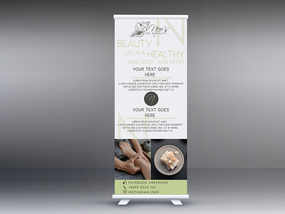 Spa & Beauty roll up banner design