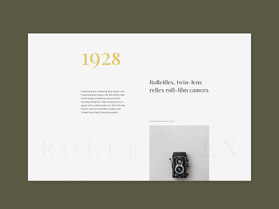 Rolleiflex concept design intarface typography ui uidesign web webdesign