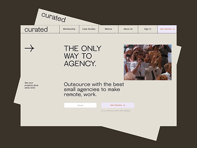 Agency Website — Curated agency design figma layout minimal typogaphy ui uiux web web design webflow website