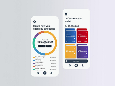 Personal Financial Planner App app design finance financial financial app flat minimal mobile ui ux