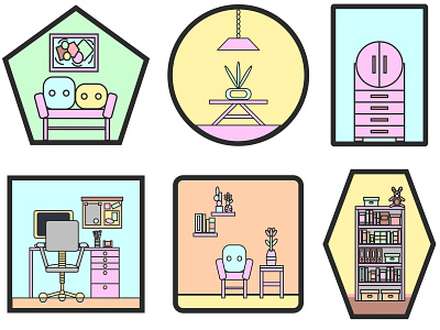 Furniture Icons design icon