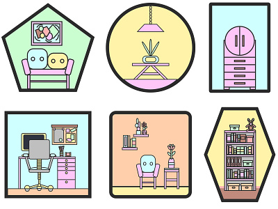 Furniture Icons design icon