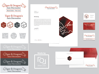 Tiger And Dragons Wettbewerbsbeitrag (competition entry) branding design flat logo vector