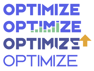 Optimize Logos v1 geometric logo optimize wordmark