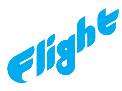 Flight geometric wordmark wordmark