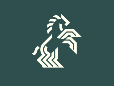 Apolosa logo geometric horse logo thicklines