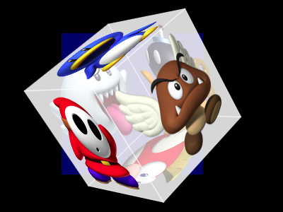 Baddies cube 3d goomba mario penguinsuit shyguy webkit