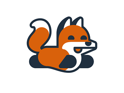 Fox running fox geometric logo