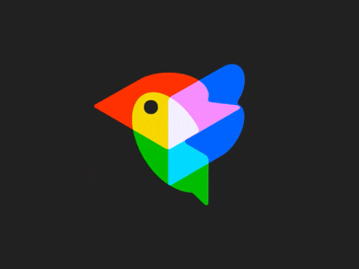 RGB Schemes birdie 3d bird logo rgb