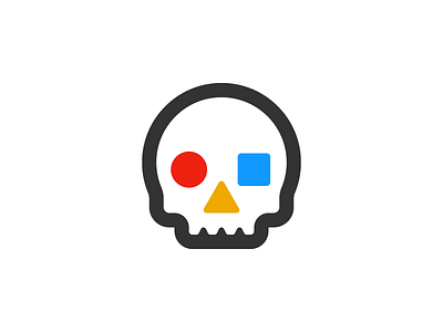 Shape skull circle logo skull square triangle