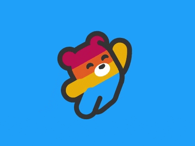 Metafizzy Fizzy bear round 3D 3d canvas logo round3d