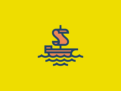 Script ship logo ship waves