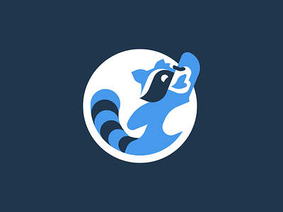 Indie Hackers raccoon mascot logo geometric logo mascot
