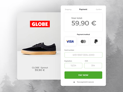 Daily UI /02/ Credit Card Checkout for Globe app app design check out clean credit card credit card checkout credit card form daily 100 challenge dailyui design grey payment ui 100day ui design