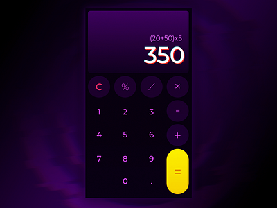 Daily UI /04/ Calculator app calculator daily 100 challenge dailyui dark design ui