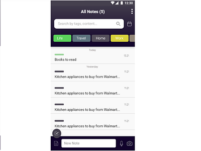 Notes App Concept
