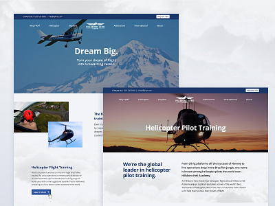Hillsboro Aero Academy Website Redesign web design