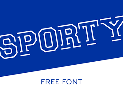 Sporty Font font free font slab serif typeface
