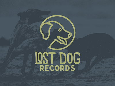 Lost Dog Records Logo dog dog logo dogs good boy logo music record label student work