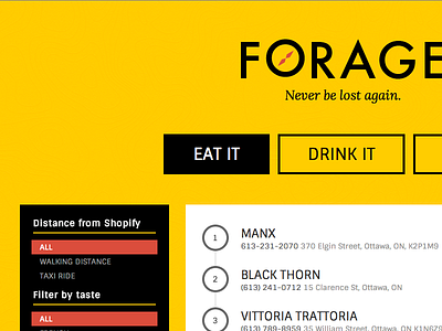 Forage app app shopify web yellow