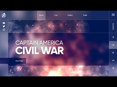 Avengers UI Animation adobe xd after effects avengers black panther camera raw filter disintegration effect landing page photoshop effect special effects spiderman thanos ui aimation ui design web design