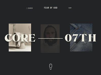 Fear of God - Landing Page fear of god figma landing page photography streetwear typography web design
