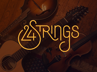 24 Strings band logo branding logo typography