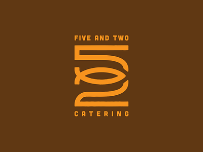 Five and Two Catering branding logo minimal