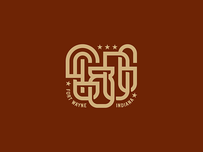 46806 | Fort Wayne, IN branding icon indiana logo minimal numbers