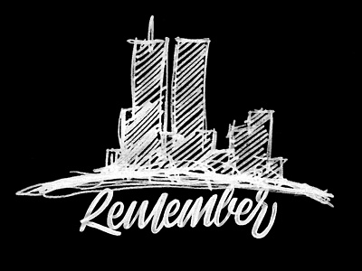 Remember911 design handlettering lettering logo process project typedesign