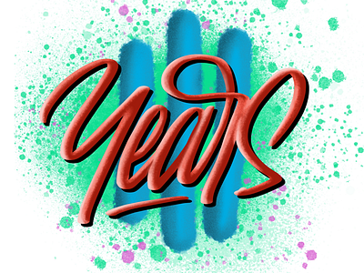 Anniversary celebrate colors design handlettering ipad lettering