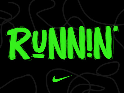 Runnin' apparel art direction campaign design marketing tshirt design typography