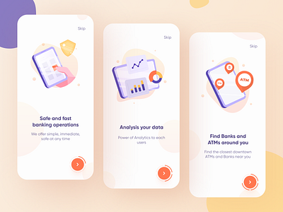 Bank app onboarding pages 💰