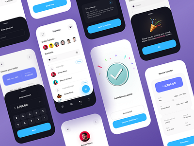 E-Wallet app - Part 2 app app ui appdesign bank banking clean design e wallet finance transaction trends ui uidesign uxui design wallet