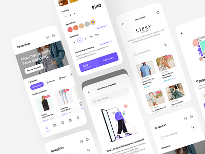 Shoplon | E-commerce UI Kit 🛍 categories clean clothes delivery fashion marketplace minimal online store product product design sale shopping app style ui kit woman