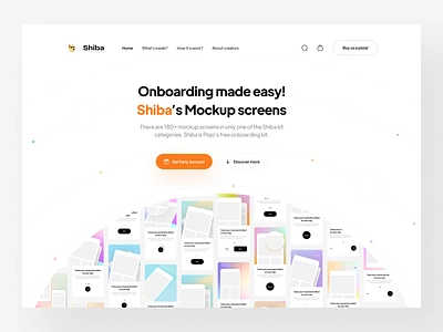 FREE | Shiba — Onboarding UI Kit 3d app art branding clean design free hero kit landing landing page light minimal modern onboarding shiba trend ui vector website